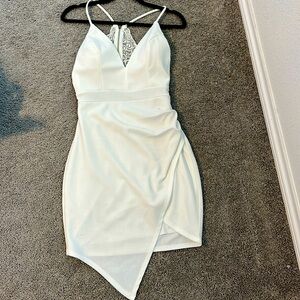 White Laced Back Dress